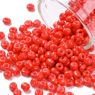 8/0 Baking Paint Glass Seed Beads SEED-US0001-04-3mm-1