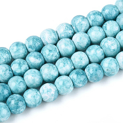 Baking Paint Glass Beads Strands DGLA-N016-4mm-08-1