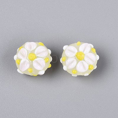 Handmade Lampwork Enamel Beads LAMP-Z020-05-1