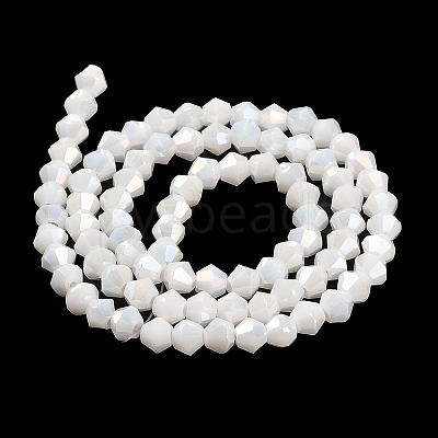 Opaque Solid Color Electroplate Glass Beads Strands LS-EGLA-A039-P4mm-B15-1