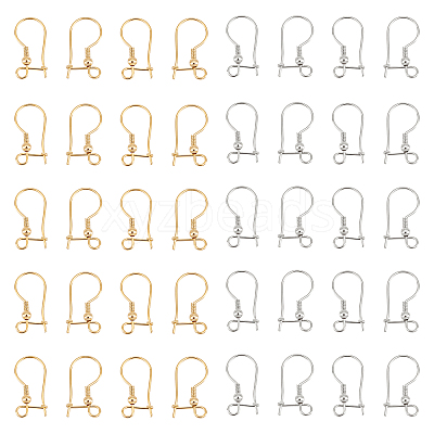 80Pcs 4 Style 316 Stainless Steel Earring Hooks STAS-UN0038-26-1