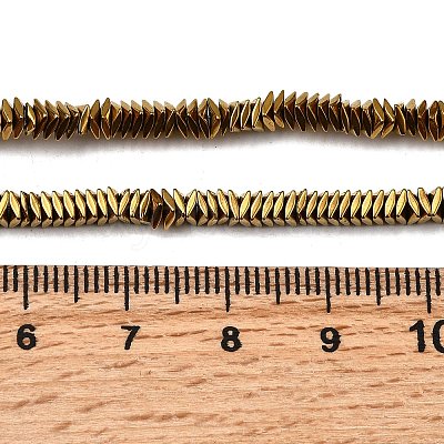 Rhombus Non-magnetic Synthetic Hematite Beads Strands G-D724-06-1