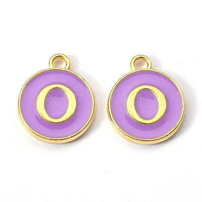 Golden Plated Alloy Enamel Charms X-ENAM-S118-10O-1