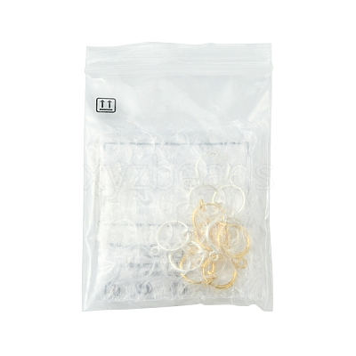 12Pcs 2 Colors Brass Clip-on Hoop Earring Findings KK-FS0001-48-1