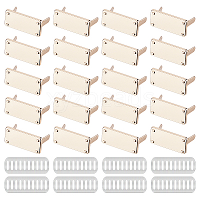 20Pcs Zinc Alloy Rectangle Bag Decorative Clasps PURS-FH0001-14KCG-1