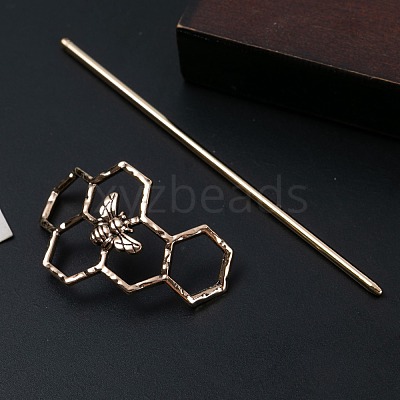 Alloy Hair Sticks OHAR-PW0001-376AG-1