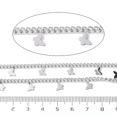 304 Stainless Steel Curb Chains CHS-G041-02P-04-1