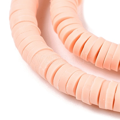 Flat Round Handmade Polymer Clay Beads CLAY-R067-6.0mm-13-1