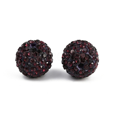 Grade A Rhinestone Pave Disco Ball Beads RB-Q104-1-1