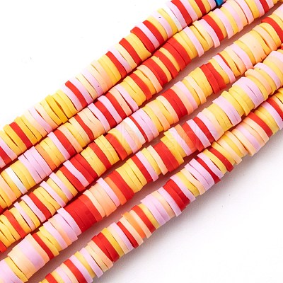 Handmade Polymer Clay Beads Strands CLAY-R089-6mm-T02B-16-1