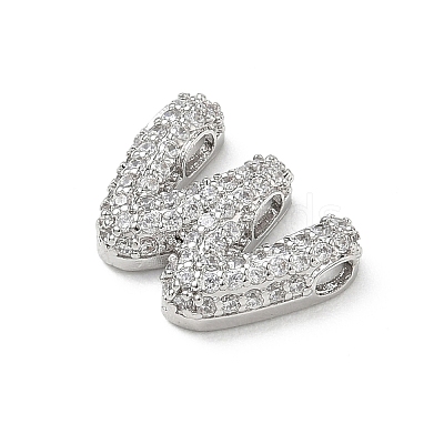 Brass Micro Pave Cubic Zirconia Pendants KK-A300-02P-W-1