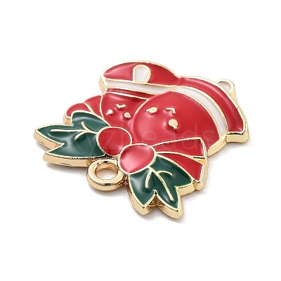 Christmas Theme Alloy Enamel Pendants X-ENAM-D060-04C-1