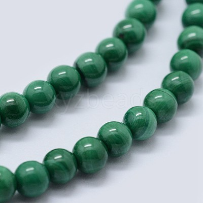 Natural Malachite Beads Strands G-F571-27AB1-7mm-1