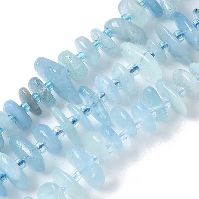 Natural Aquamarine Beads Strands G-E569-J13-01-1
