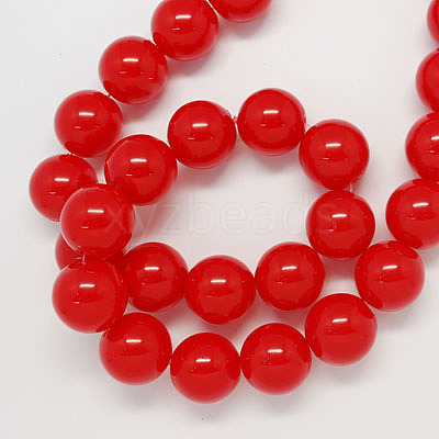 Mixed Painted Round Glass Beads Strands DGLA-X0002-8mm-1