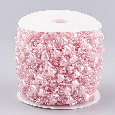 ABS Plastic Imitation Pearl Beaded Trim Garland Strand AJEW-S071-02B-1
