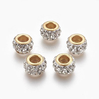 Handmade Polymer Clay European Beads CLAY-O002-01G-E-1