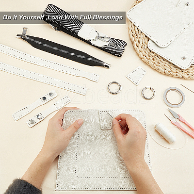 DIY PU Leather Knitting Crochet Bucket Bags DIY-WH0196-47B-1