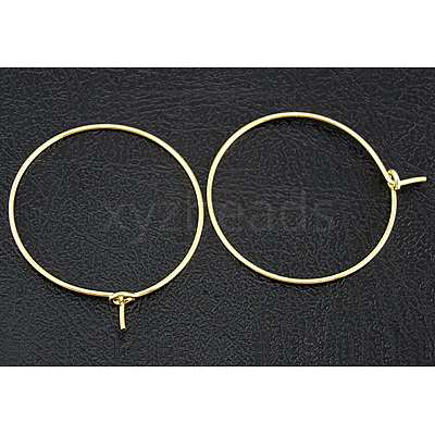 Brass Wine Glass Charm Rings Hoop Earrings X-EC067-1NFG-1