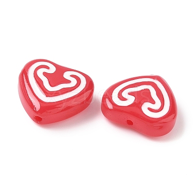 Baking Paint Glass Enamel Beads LAMP-D303-07B-1