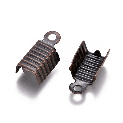 Brass Folding Crimp Ends X-KK-P031-07R-NF-1