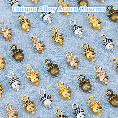 150Pcs 5 Colors Tibetan Style Alloy Pendants FIND-FH0009-32-1