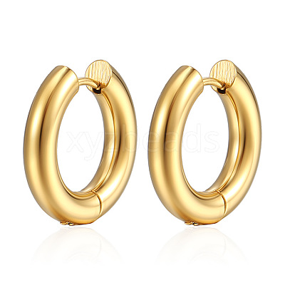 304 Stainless Steel Huggie Hoop Earrings X-PW-WG92571-27-1