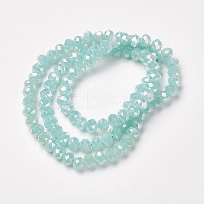 Electroplate Glass Beads Strands EGLA-A034-J4mm-T02-1