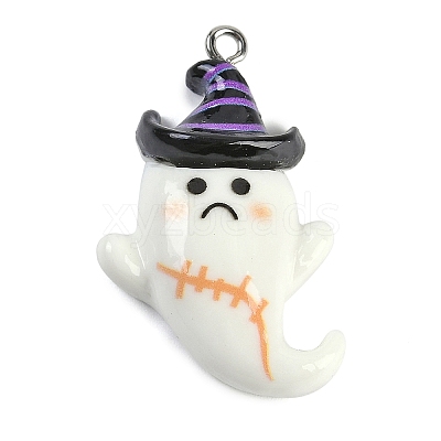Halloween Theme Resin Pendants RESI-M046-01J-1