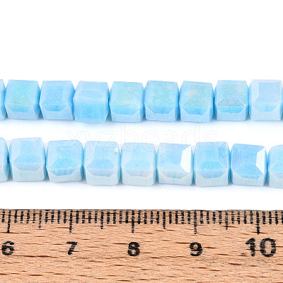 Anti-Tarnish Electroplate Glass Beads Strands GLAA-T025-6mm-10B-1