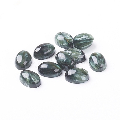 Natural Seraphinite Cabochons G-E557-04D-1