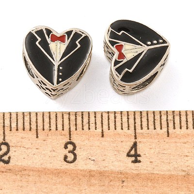 925 Sterling Silver Wedding Suit Shape European Beads FIND-NH0001-10P-1