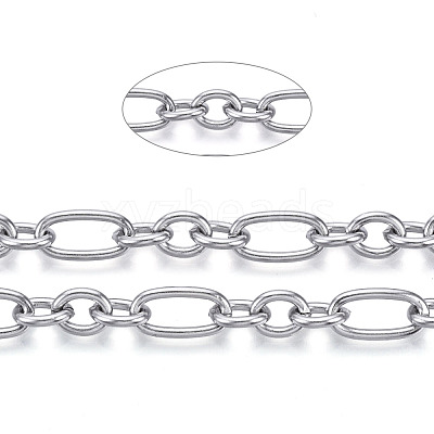 Tarnish Resistant 304 Stainless Steel Figaro Chains Chains CHS-N001-03P-1