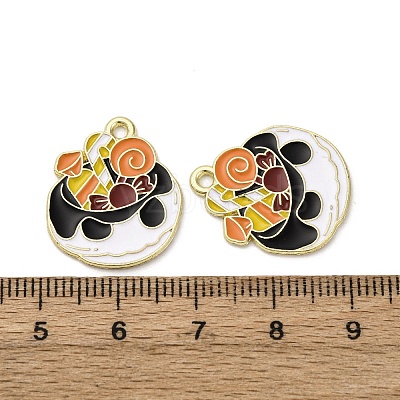 Halloween Alloy Enamel Pendants STAS-I354-01G-J-1
