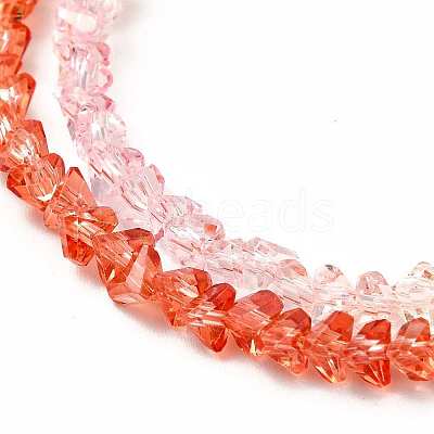 Transparent Glass Bead Strands GLAA-H023-02K-1