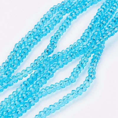 Transparent Glass Beads Strands GLAA-R135-2mm-08-1