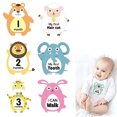 Newborn Monthly Milestone Stickers DIY-H127-B09-1