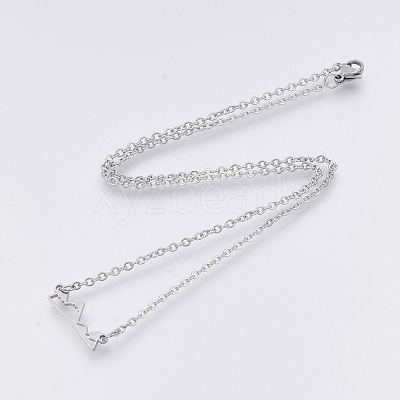 Non-Tarnish 201 Stainless Steel Pendant Necklaces NJEW-T009-JN140-40-1-1