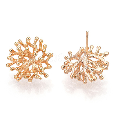 Brass Stud Earring Findings X-KK-T038-494G-1