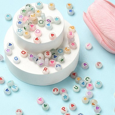 Luminous Acrylic Beads MACR-YW0002-96-1