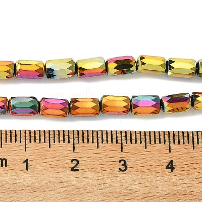 Electroplate Glass Beads Strands GLAA-Q101-02A-FP02-1