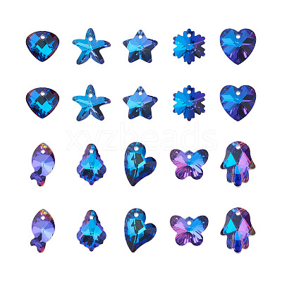 Glass Rhinestone Pendants YS-TAC0007-01A-1