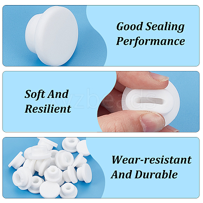 35Pcs 7 Styles Silicone Hole Plugs AJEW-OC0005-66-1