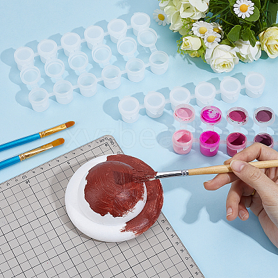 Plastic Empty Paint Pots Strips AJEW-GF0013-97-1
