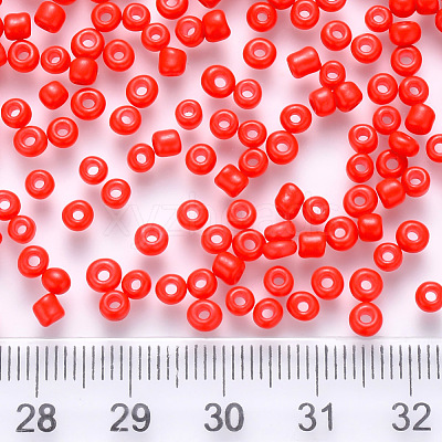 8/0 Baking Paint Glass Round Seed Beads SEED-S036-01B-15-1
