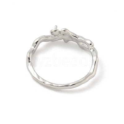 Brass Finger Ring Settings LS-KK-G518-05P-1