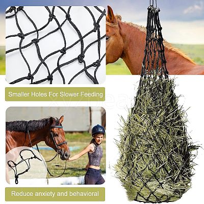 2Pcs 2 Style Adjustable Nylon Knitted Horse Halters FIND-OC0002-04-1