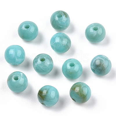 500Pcs Round Imitation Gemstone Acrylic Beads OACR-SP0001-67-1