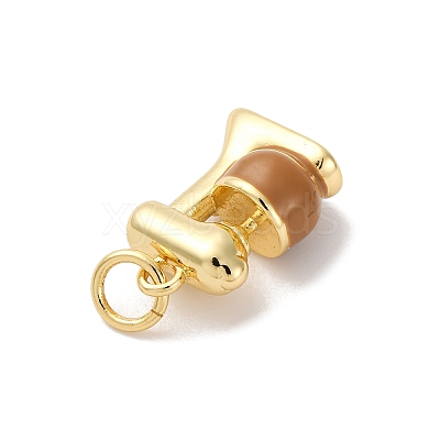 Brass Enamel Charms KK-Q098-31G-B-1