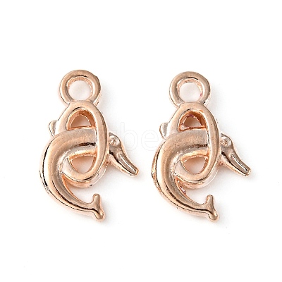 Alloy Dolphin Pendants TIBEP-20596-RG-NR-1